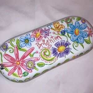 Brighton Flower Theme Tin Metal Sunglass Holder Only